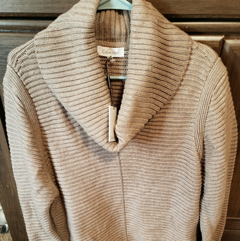 Calvin Klein Tan Sweater NWT XL